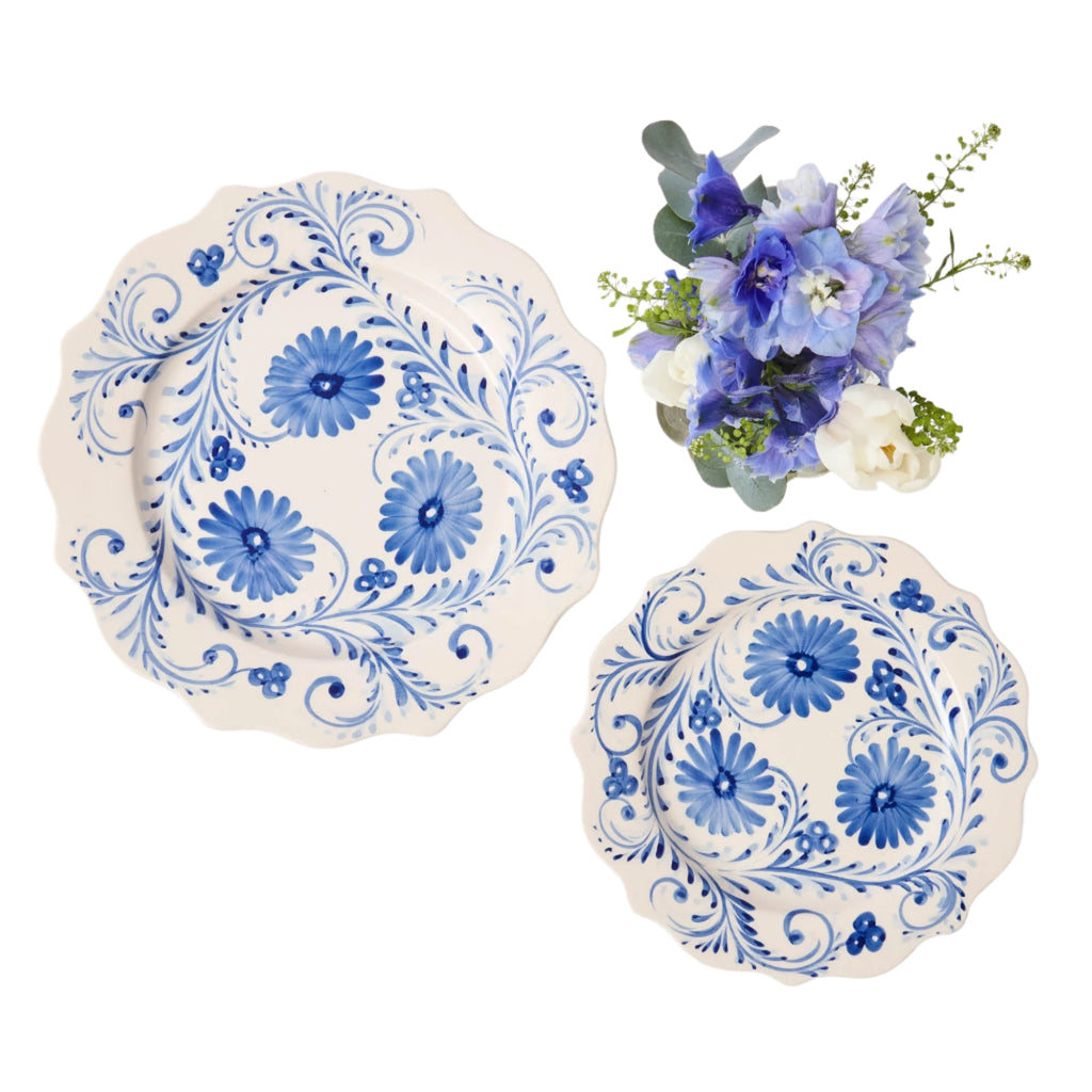 Blue Flowers Starter Plate