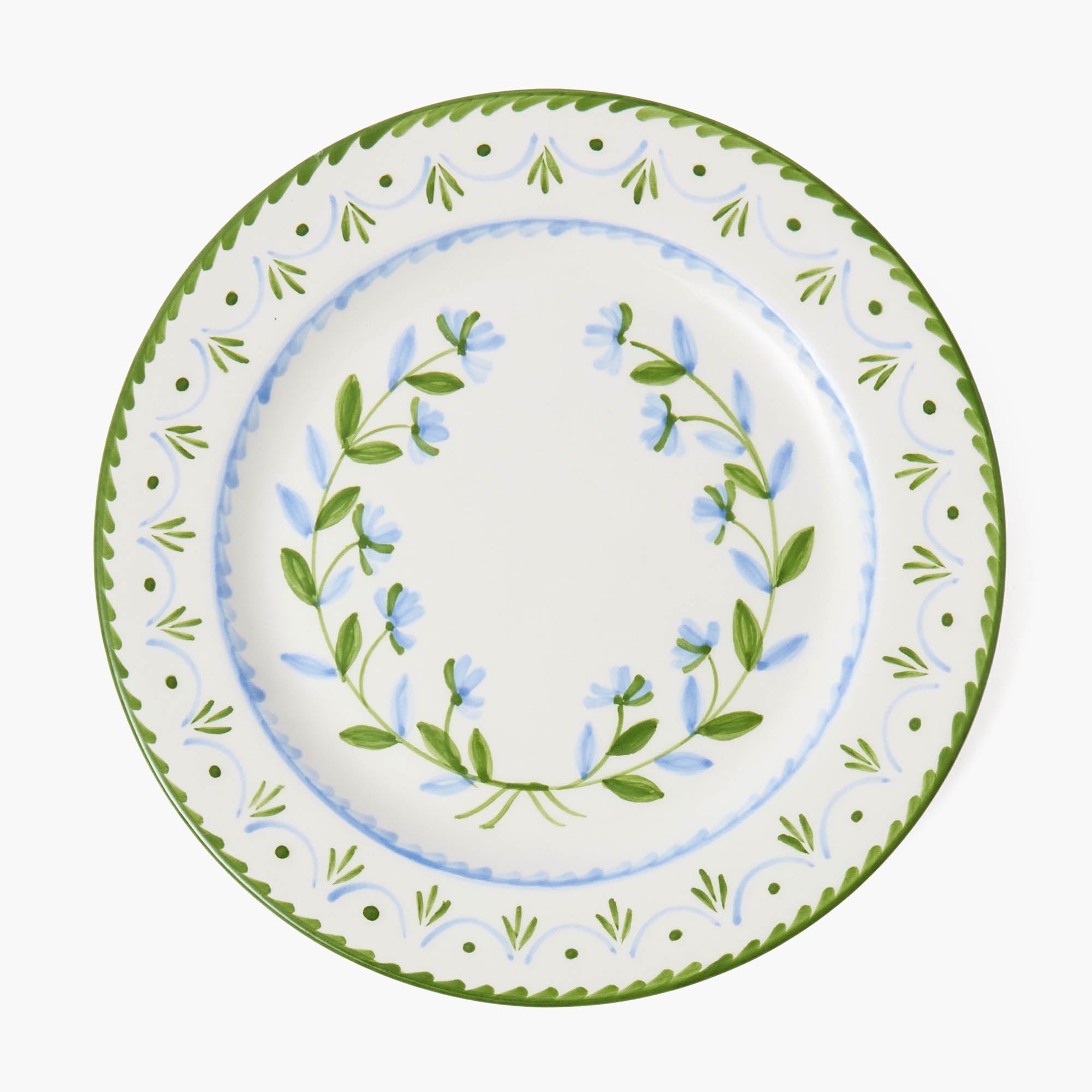 Josephine Green & Blue Dinner Plate