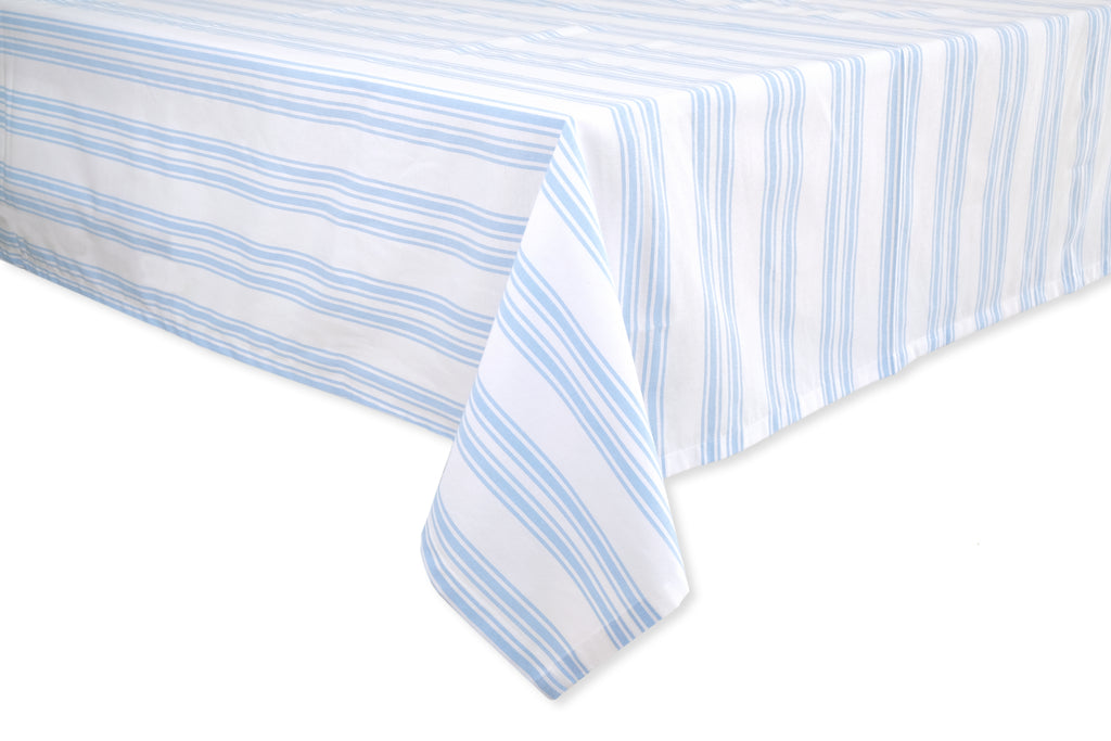 Blue Stripe Cotton Tablecloth