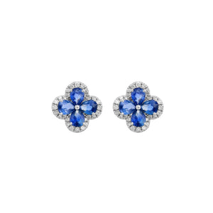 Bluebell Blue Sapphire Stud Earrings - Jewelry - RUCHI New York