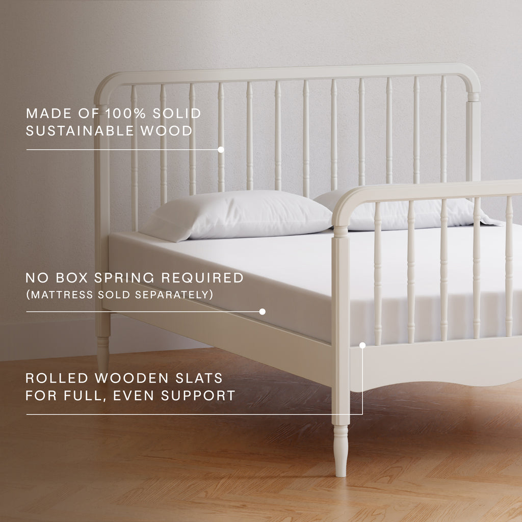 Liberty Spindle Full Bed in Warm White