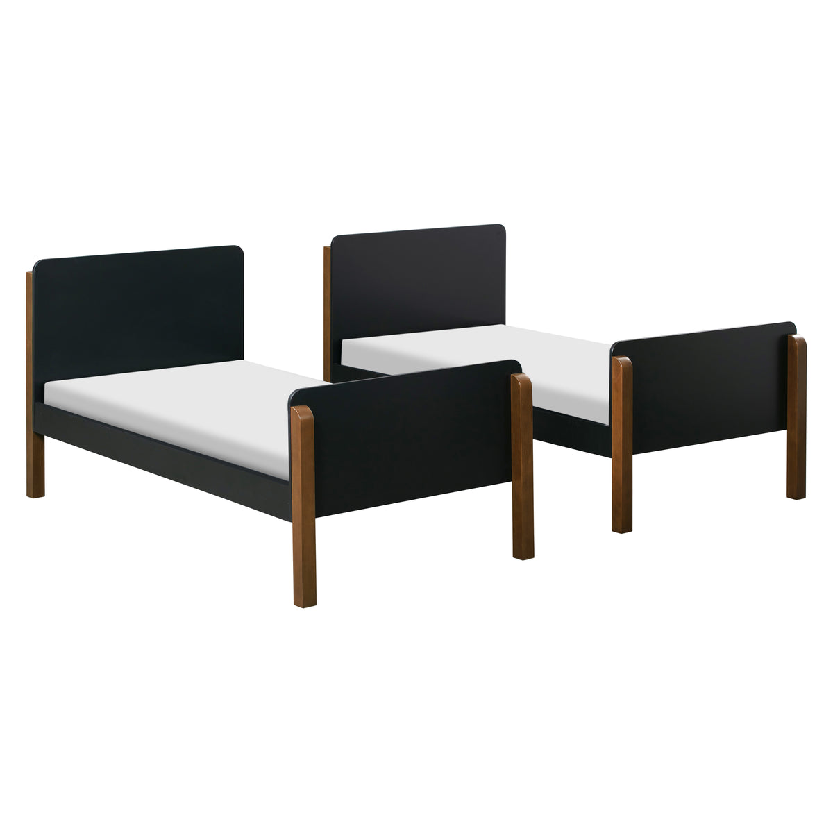 TipToe Bunk Bed in Black&Natural Walnut