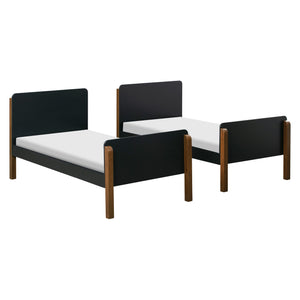 TipToe Bunk Bed in Black&Natural Walnut