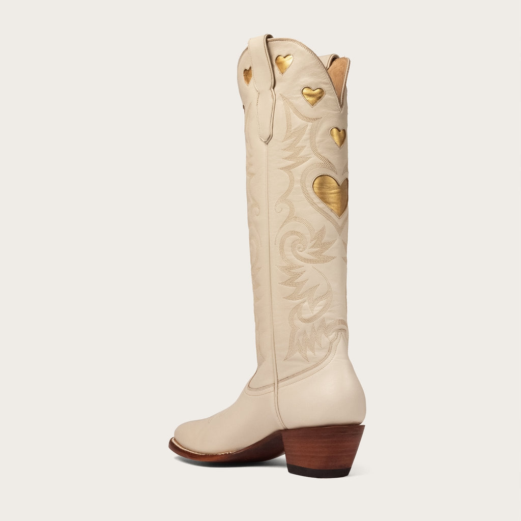 Bone & Gold Heart Boot - CITY Boots