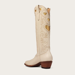 Bone & Gold Heart Boot - CITY Boots