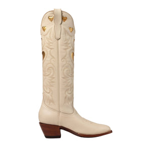 Bone & Gold Heart Boot - CITY Boots