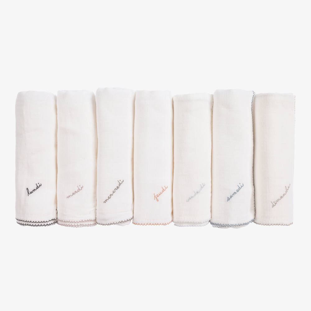 Bonpoint White Cotton Muslin Set (62cm)