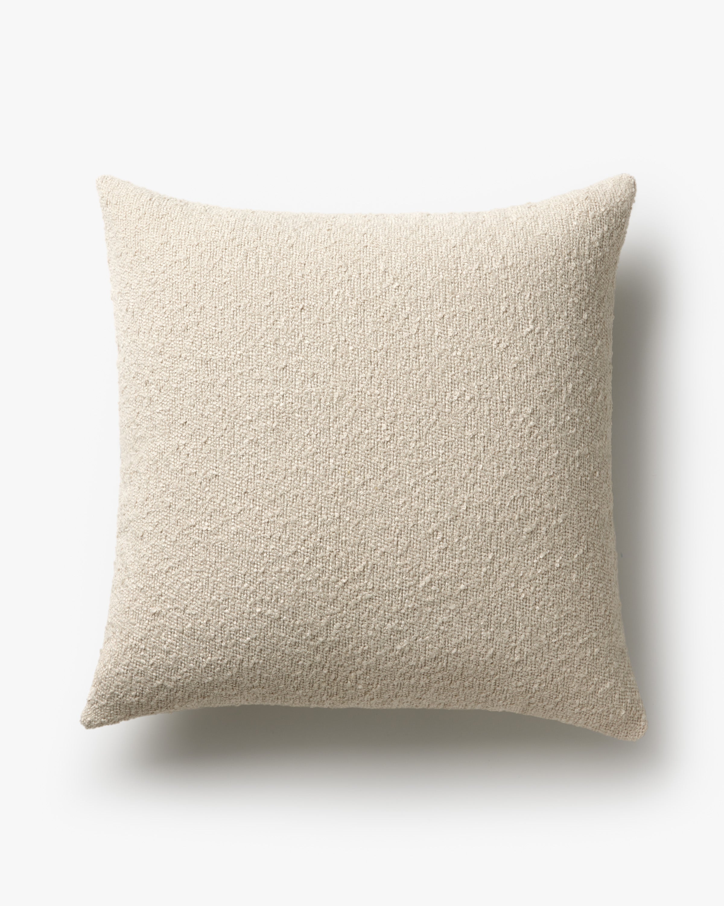 Cream Boucle Throw Pillow