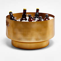 Brass Sculpted Beverage Tub