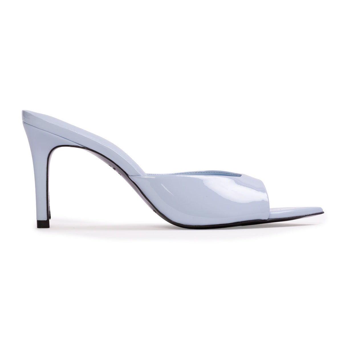 Brea 80 Mule in Sky Blue Patent Leather