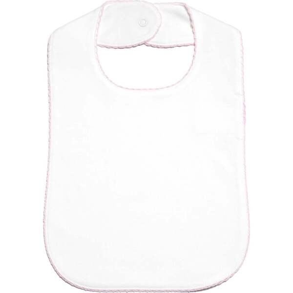 Classic Bib, White/Dusty Rose Trim