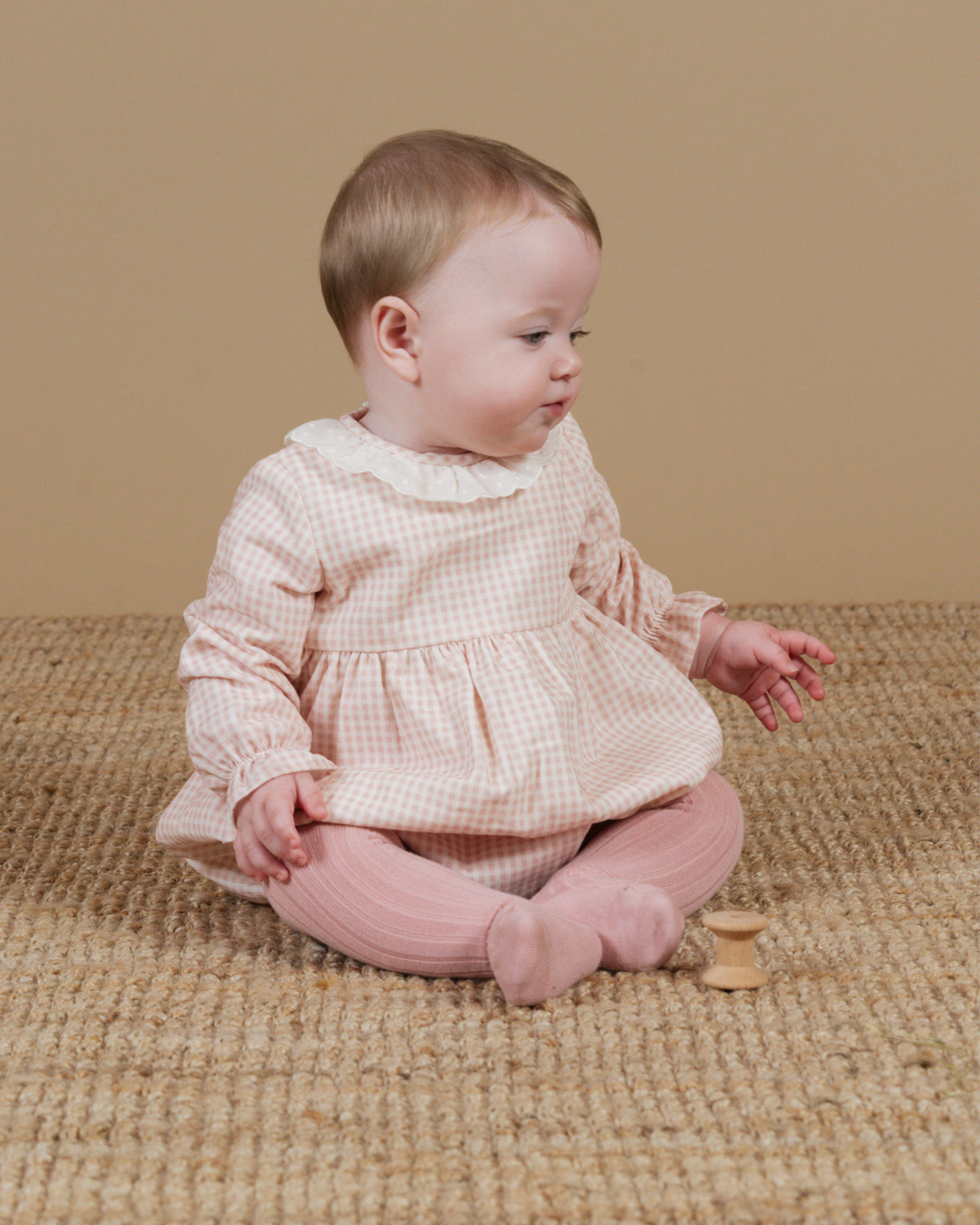 Bubble Romper in Vichy Print Babycord