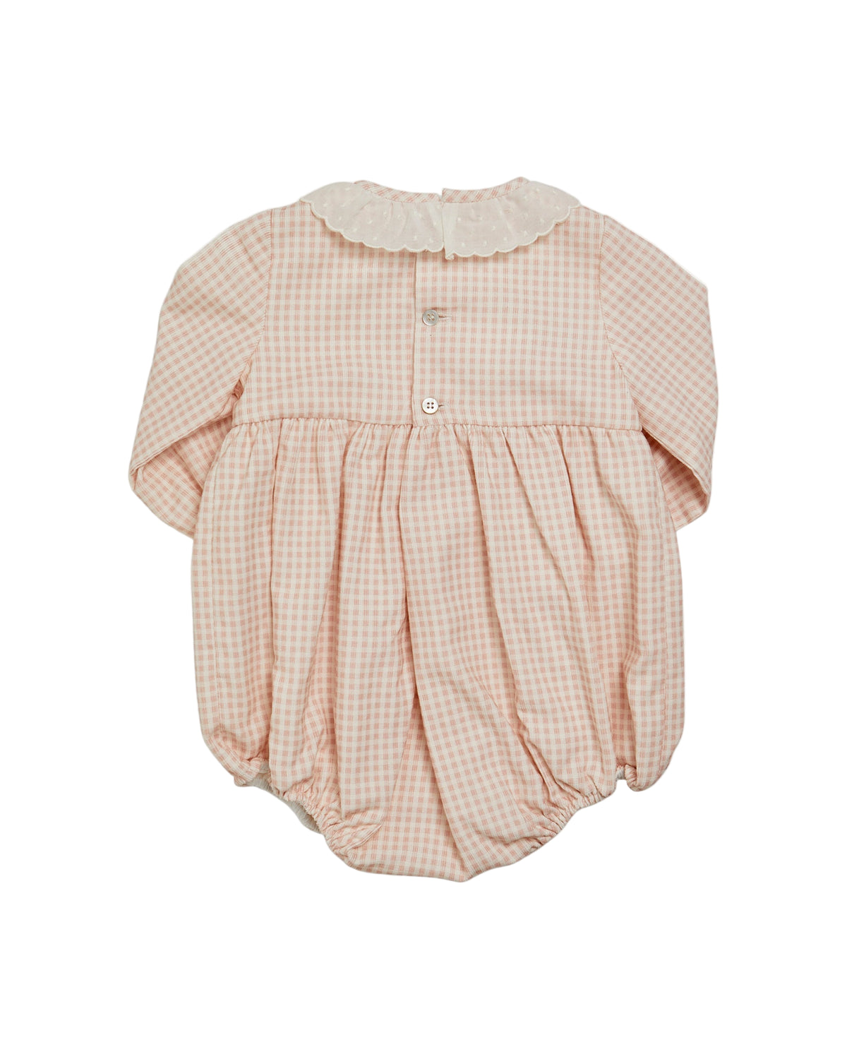 Bubble Romper Vichy Print Babycord