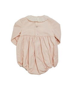Bubble Romper Vichy Print Babycord