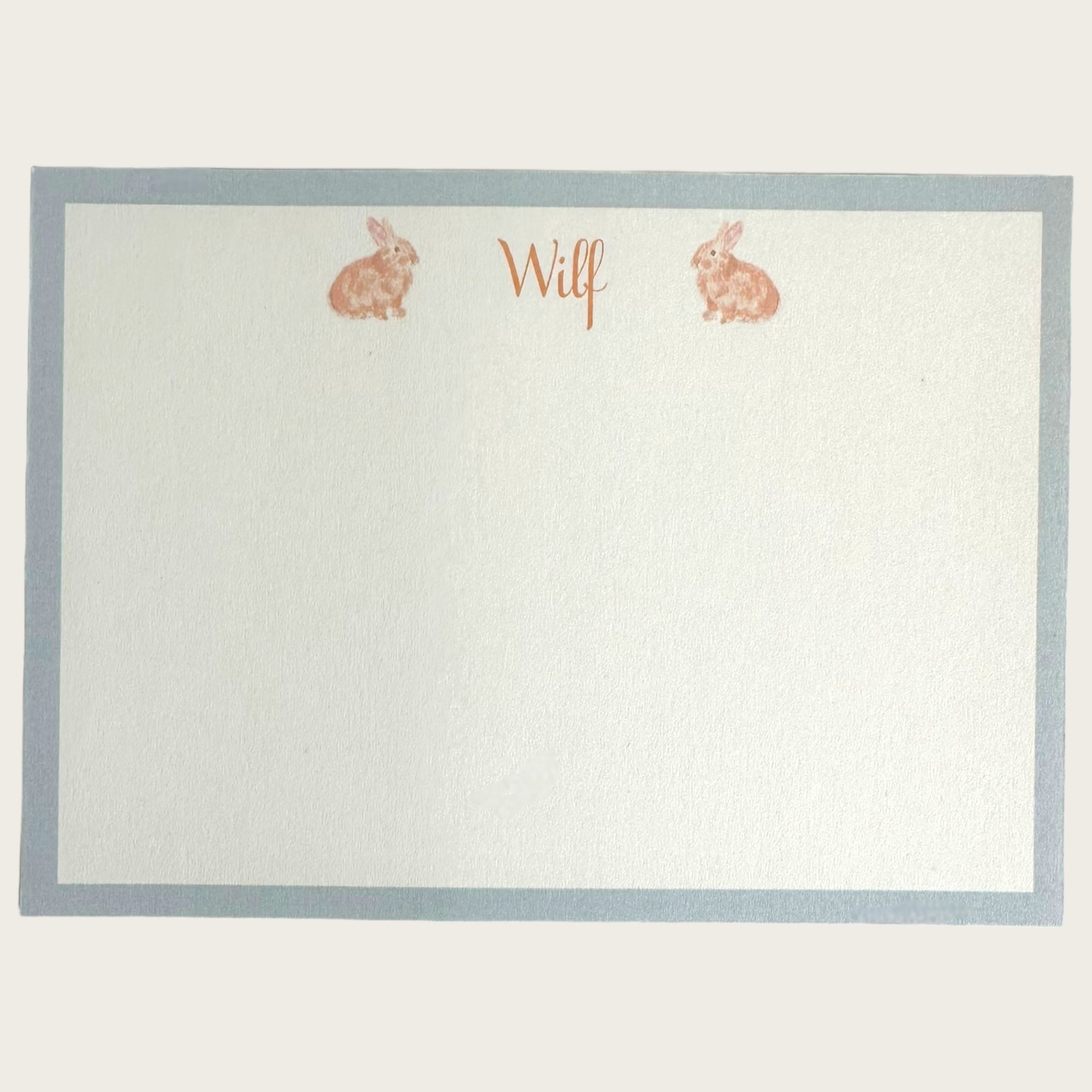 Bunny Notecard - Nells Archdale