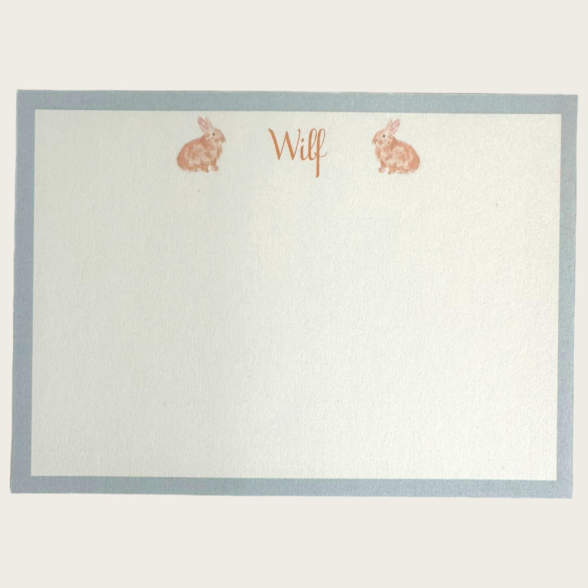 Bunny Notecard - Nells Archdale
