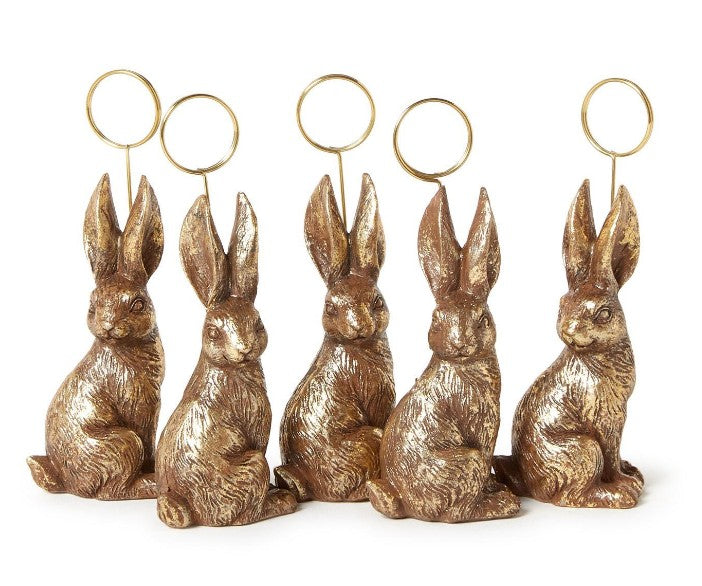 Golden Bunny Place Card and Photo Holder Unit