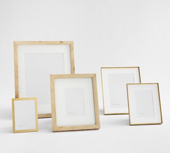 Burlwood and Brass Assorted Frames