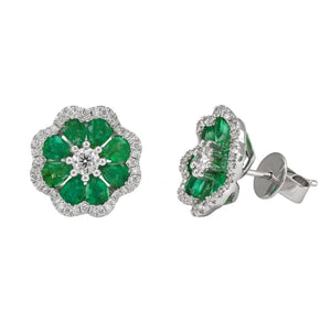 Buttercup Emerald Stud Earrings - Jewelry - RUCHI New York