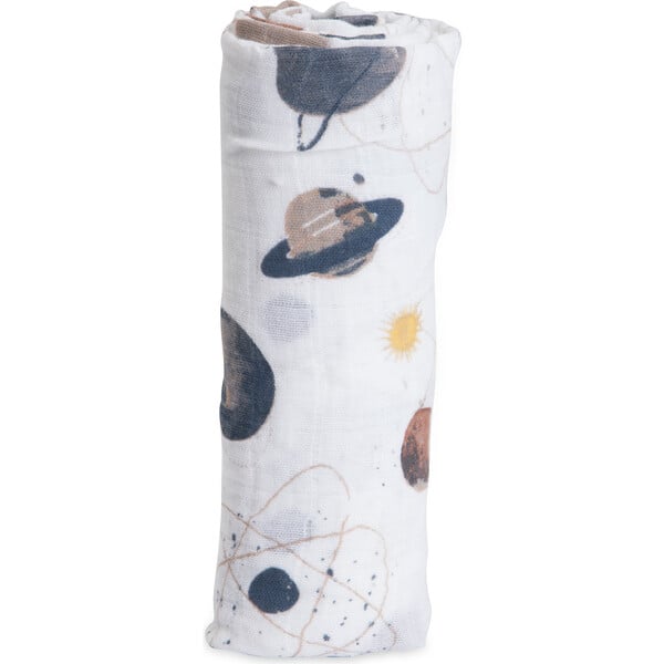 Cotton Muslin Swaddle Blanket, Planetary