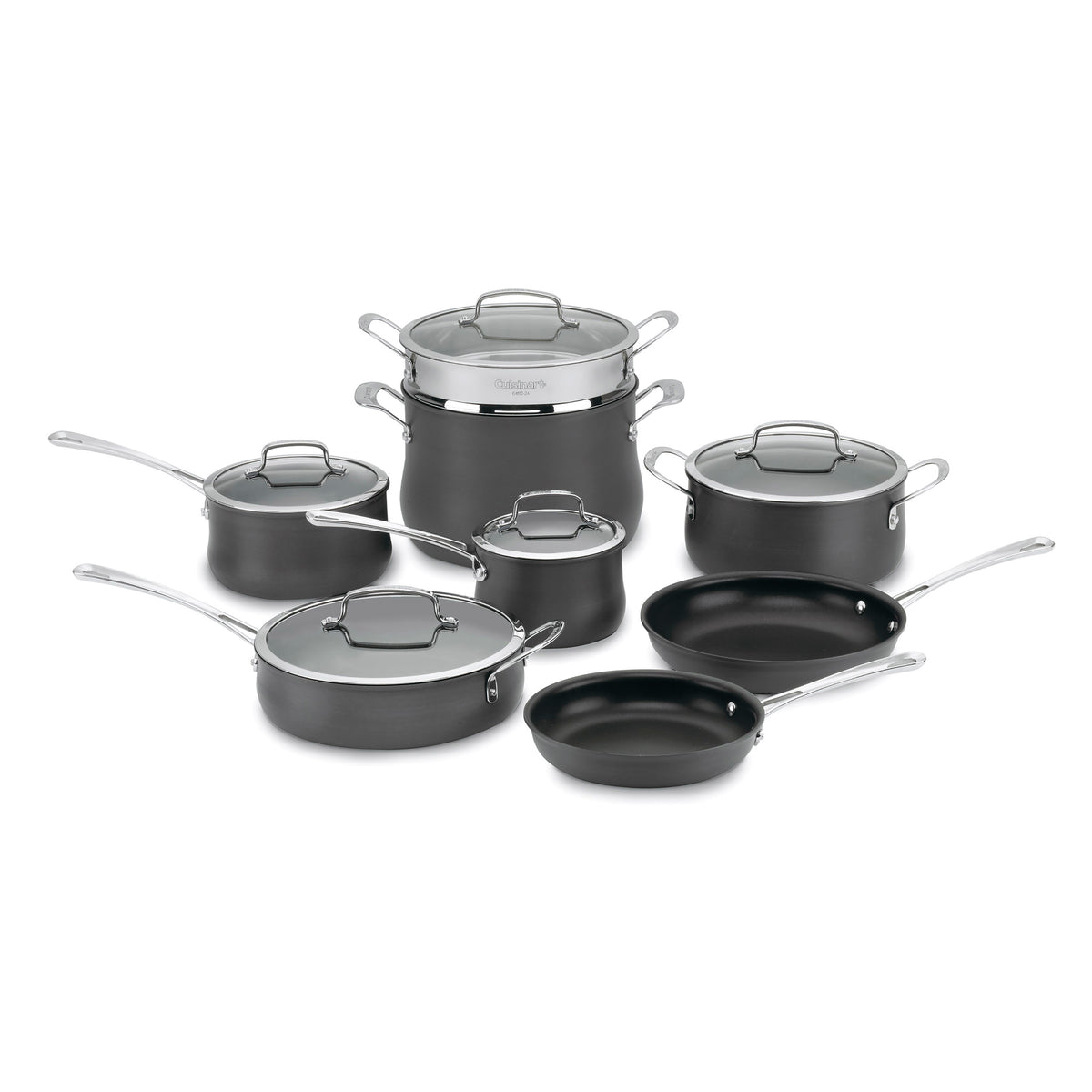 13-Piece Contour Hard Anodized Set in Black