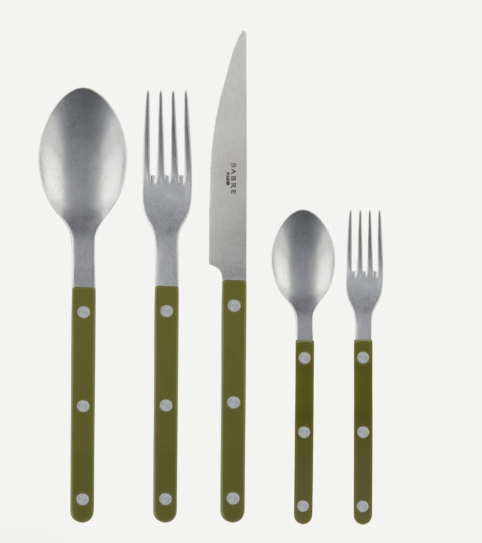 Bistro Flatware Set — Vintage/Green
