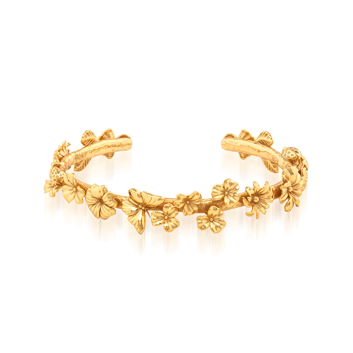 Meadow Flowers Petite Cuff in Gold