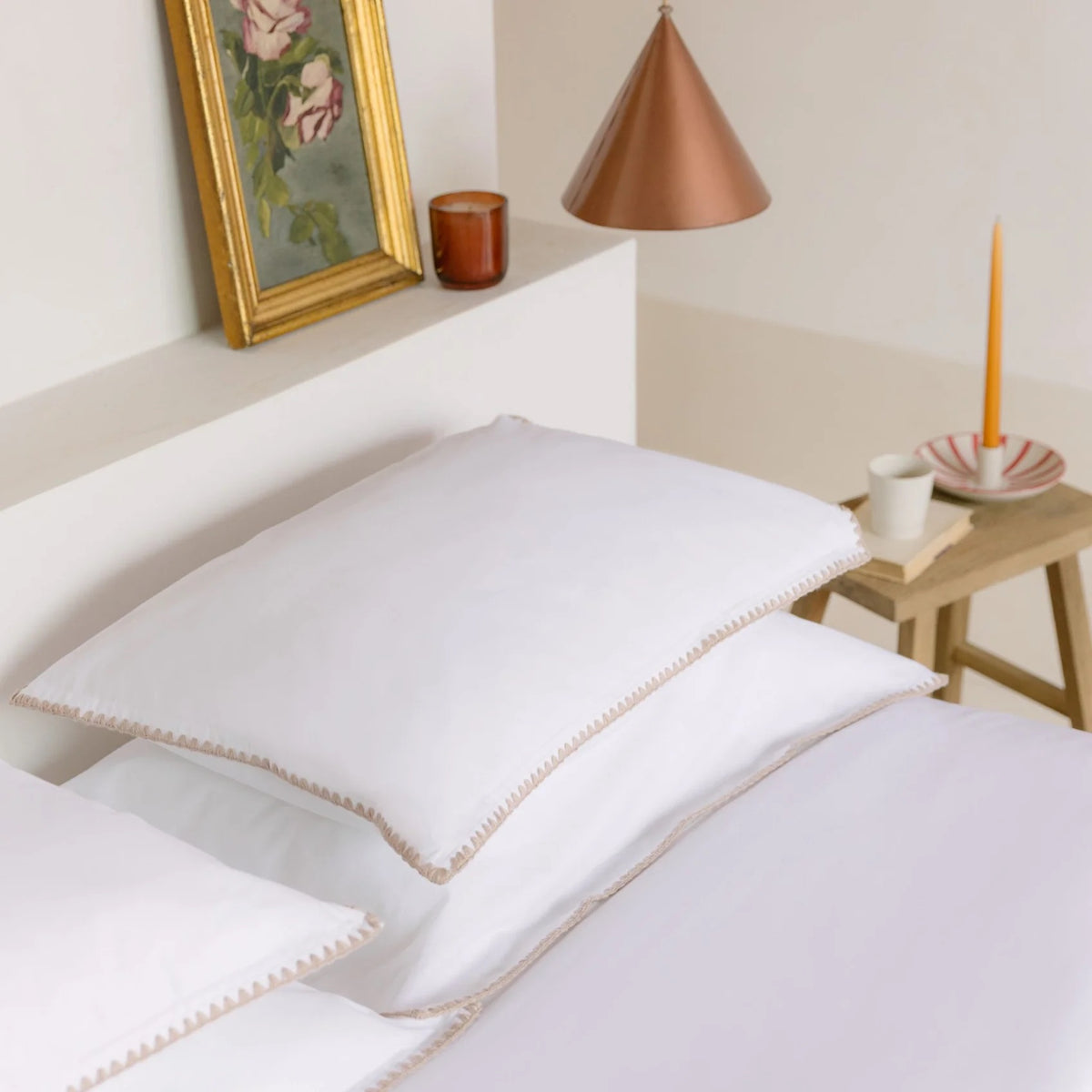 Cascais Percale Duvet Cover in Beige (200cm)