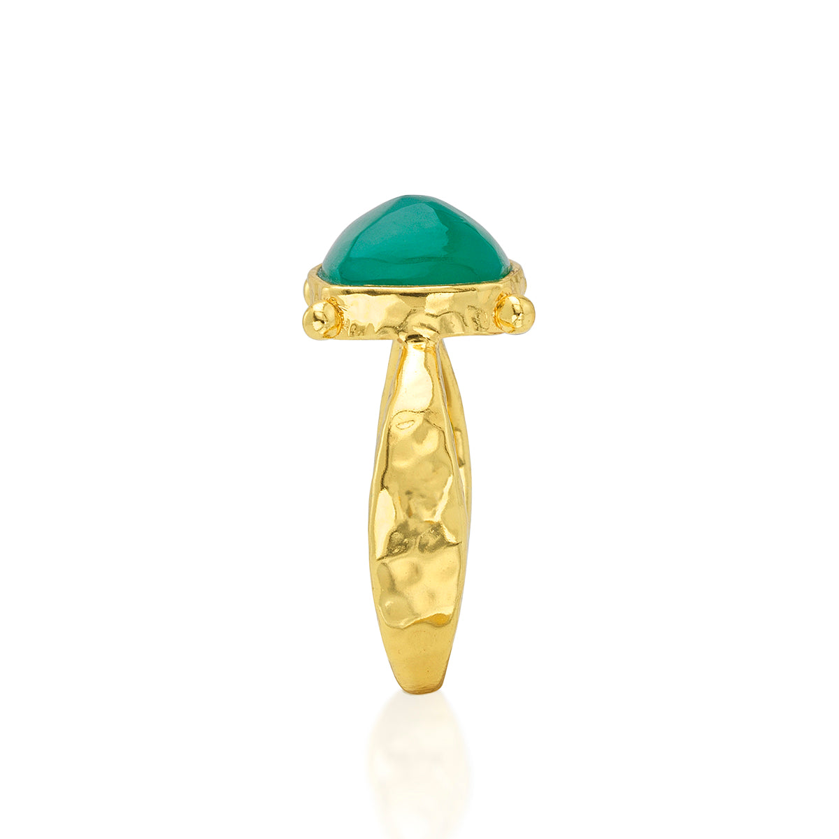 Mystic Eye Gem Ring in Green Onyx