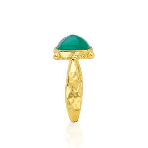 Mystic Eye Gem Ring in Green Onyx