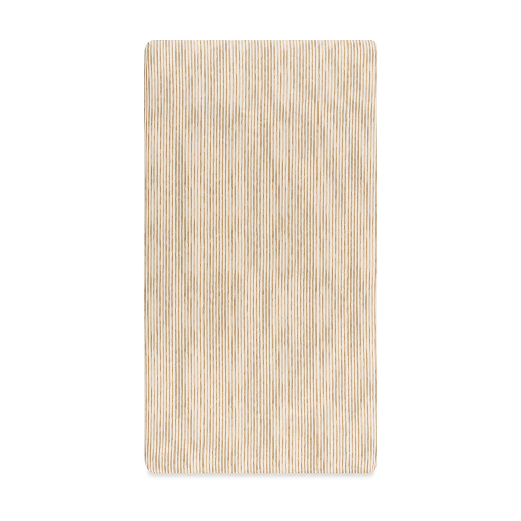 Crib Sheet in GOTS Certified Organic Brushed Cotton by Nate Berkus in Autumn Stripe