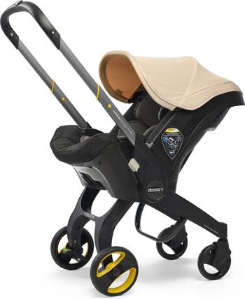 Convertible Infant Car Seat/Compact Stroller System with Base In Sahara Sand