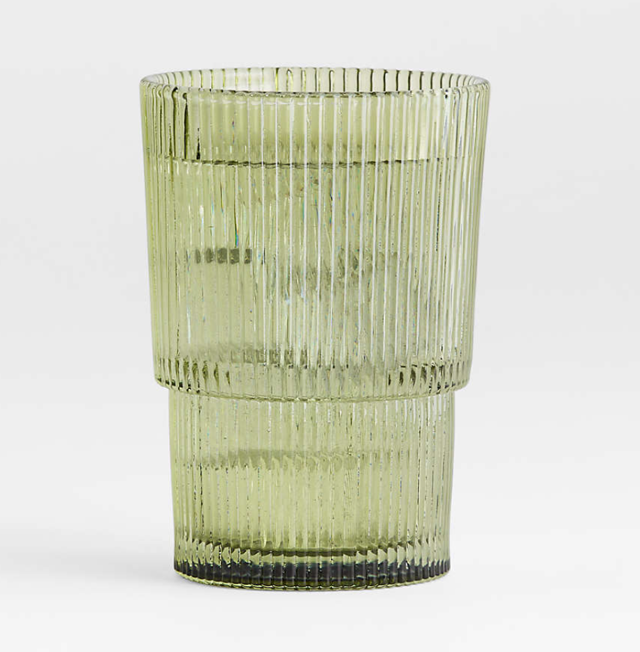 Atwell 16-Oz. Moss Green Stackable Highball Glass