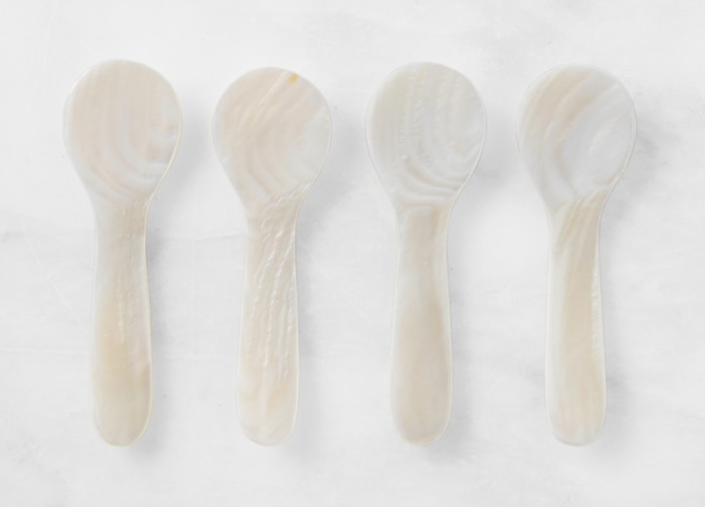(Set of 4) Caviar Shell Spoons