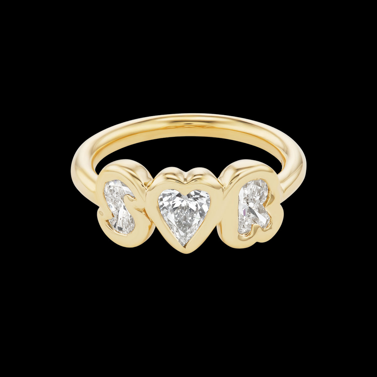 Bubble Bezel Diamond True Love Ring