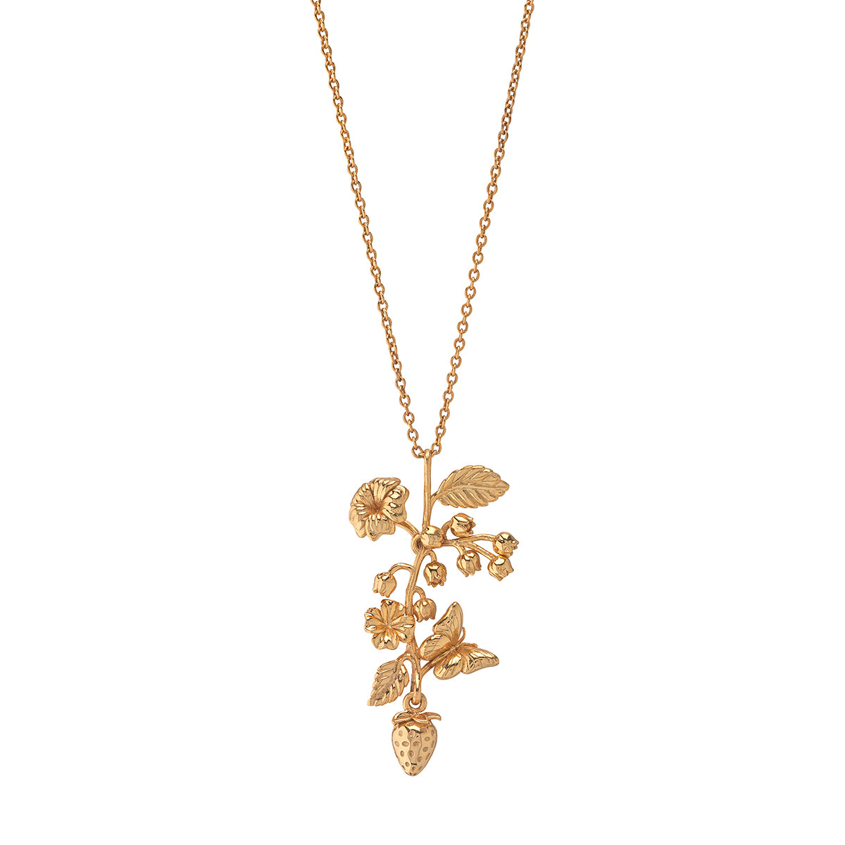Meadow Bouquet Charm Necklace in Gold