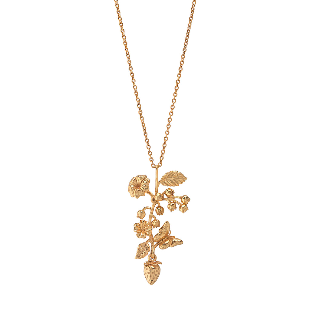 Meadow Bouquet Charm Necklace in Gold