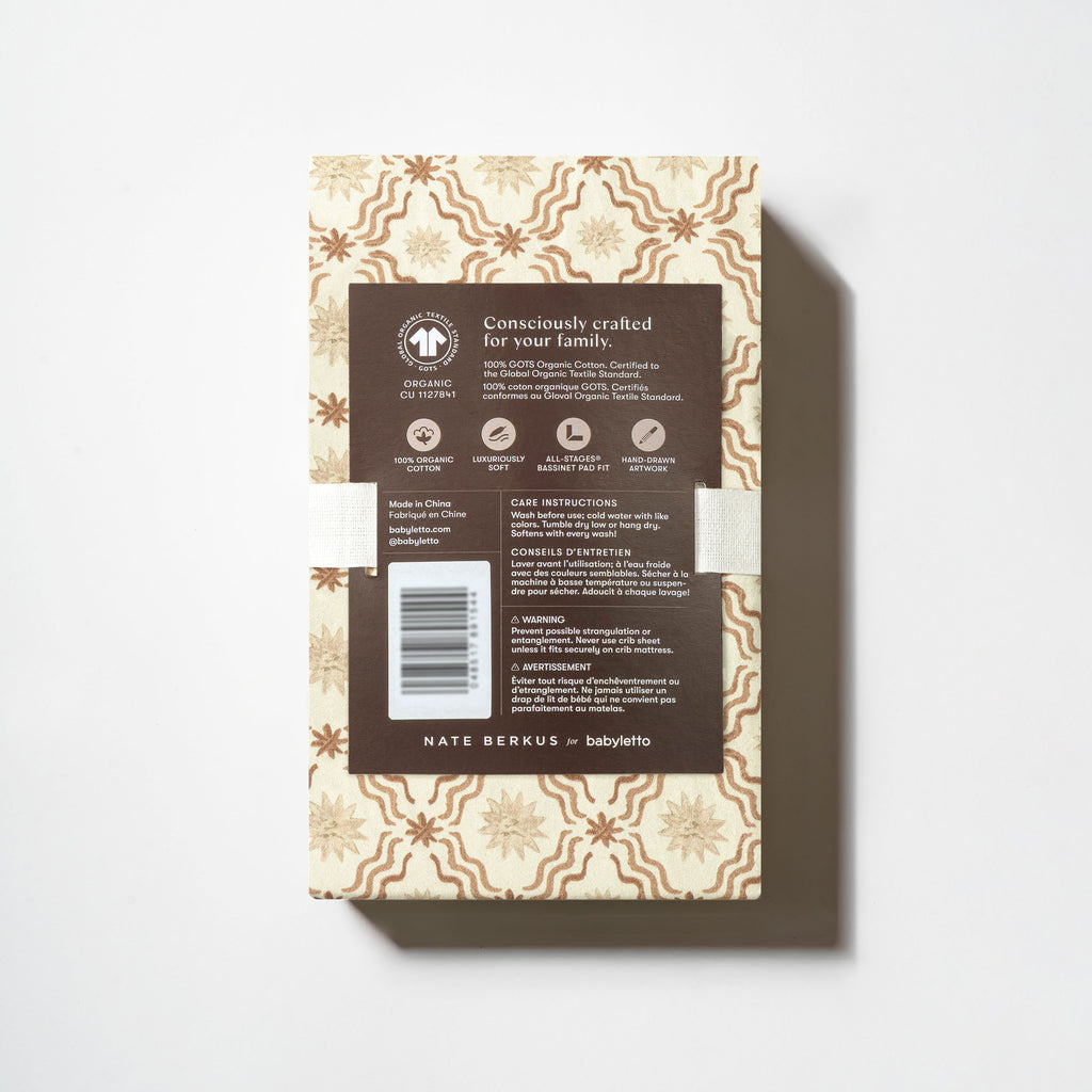 All-Stages® Bassinet Sheet in GOTS Certified Organic Brushed Cotton by Nate Berkus in Autumn Star