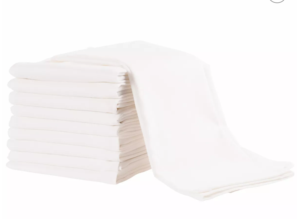10-Pack White Kitchen Towels, 100% Cotton