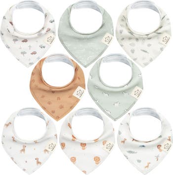 8-Pack Organic Bandana Bibs