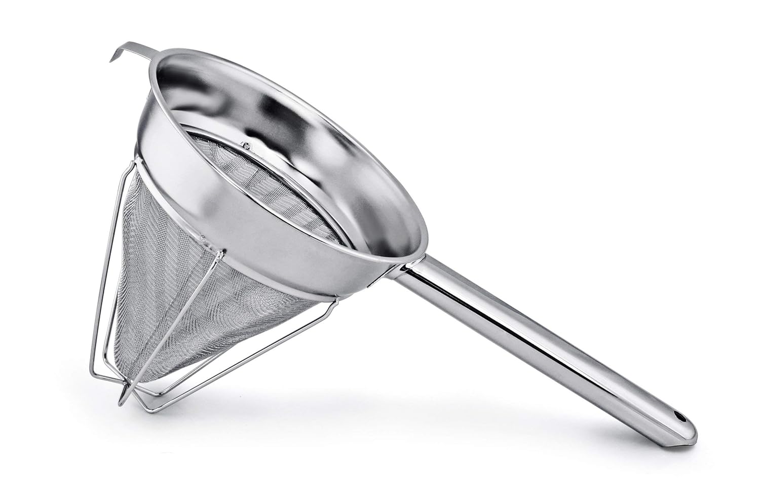 Winco Reinforced Bouillon Strainer, 8 inch, fine mesh