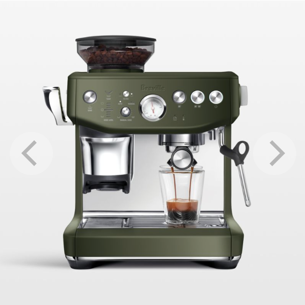 Breville ® Barista Express ® Impress Espresso Machine in Olive Tapenade