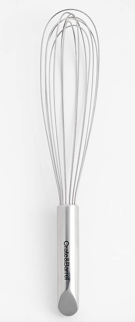 Crate & Barrel Stainless Steel 12" Whisk