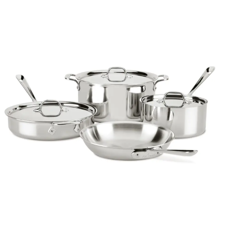 D3 Stainless Steel Cookware, 7 Piece Set