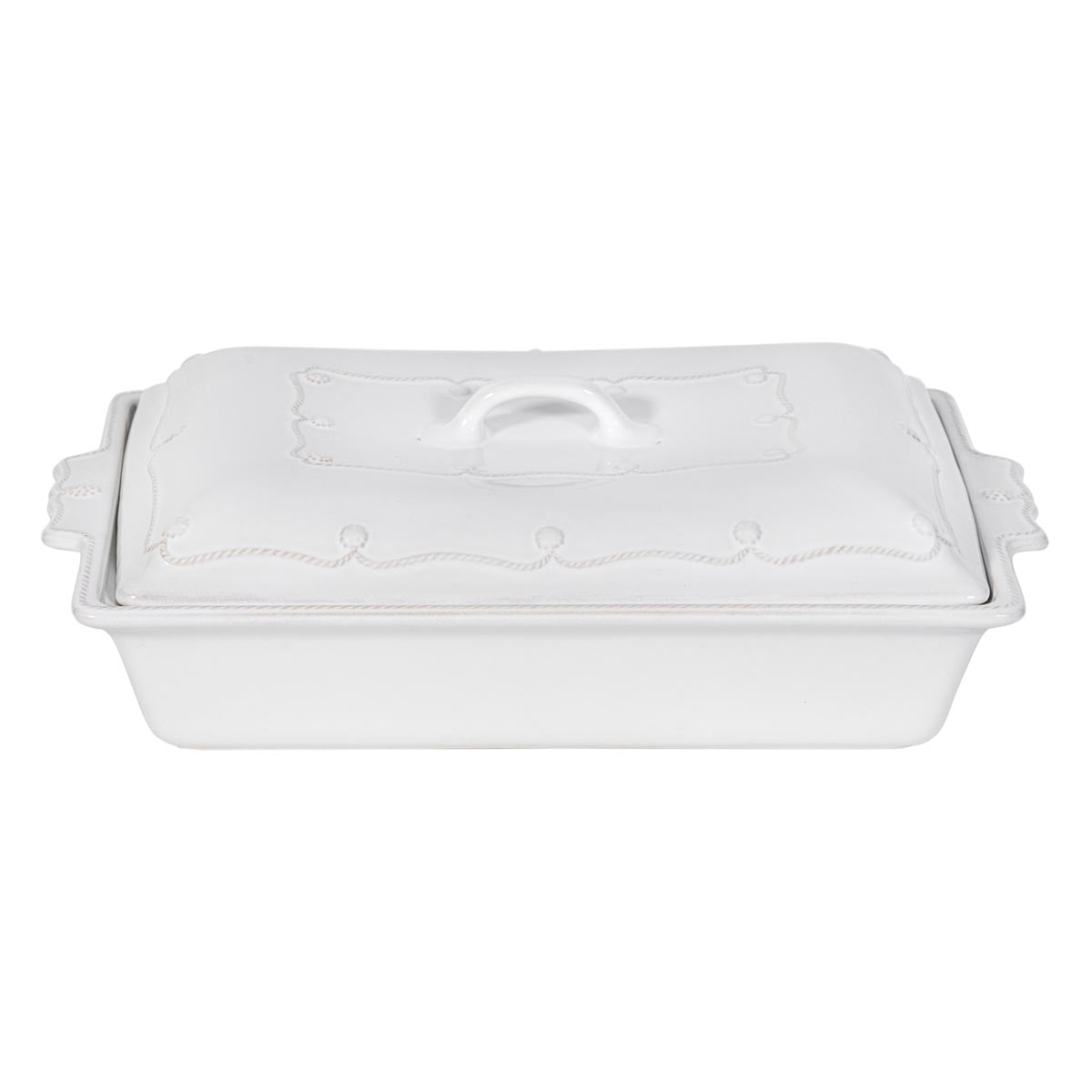 Berry & Thread 13" Rectangular Baker with Lid - Whitewash