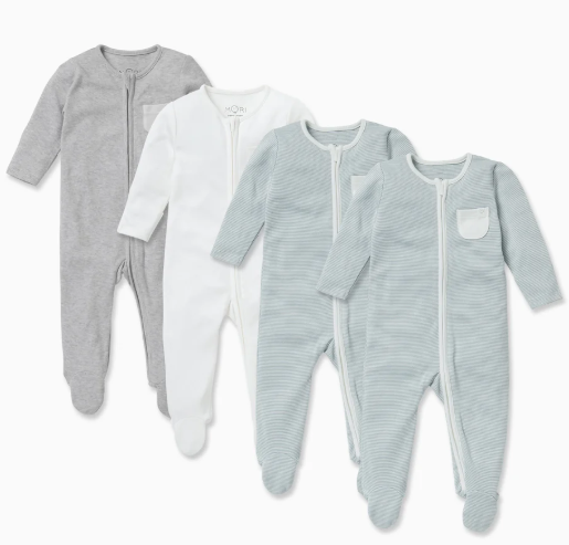 Clever Zip Baby Pajamas 4 Pack