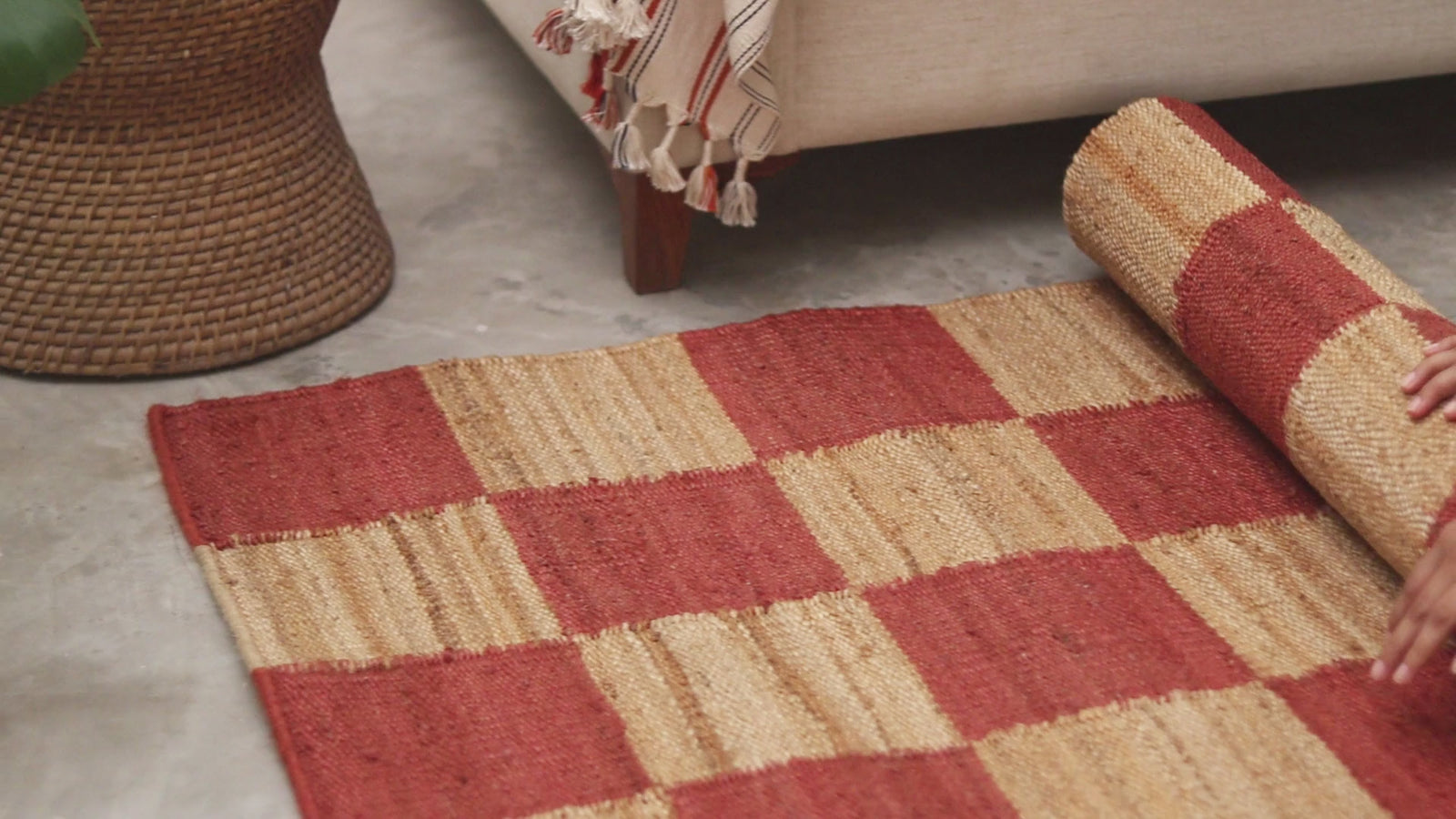 Checkered Hart Jute Rug