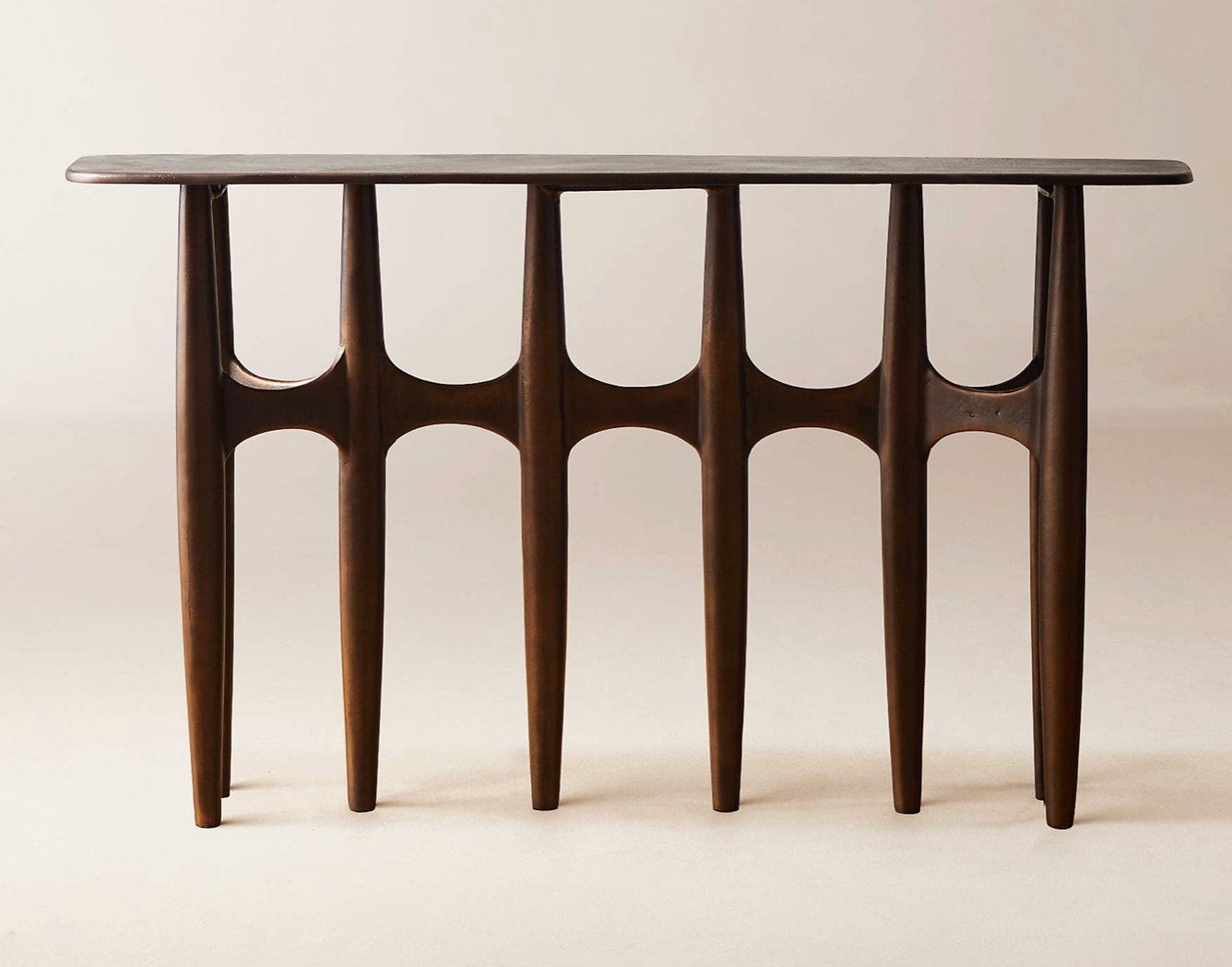 Bixby 52" Bronze Cast Aluminum Console Table