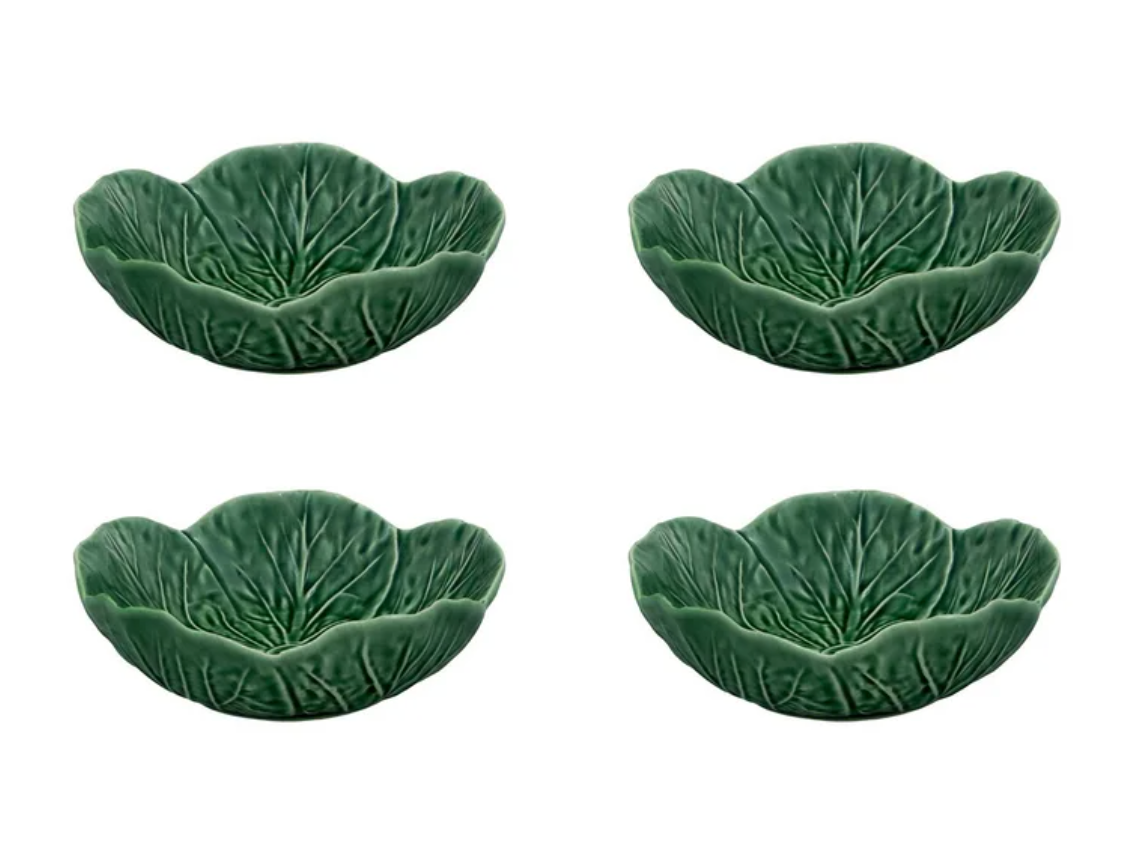 Cabbage Earthenware Dessert Bowl Set (Set of 4)