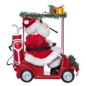 Santa Driving Golf Cart